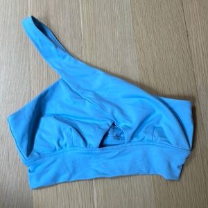 Blue Asymmetrical Alo Bra